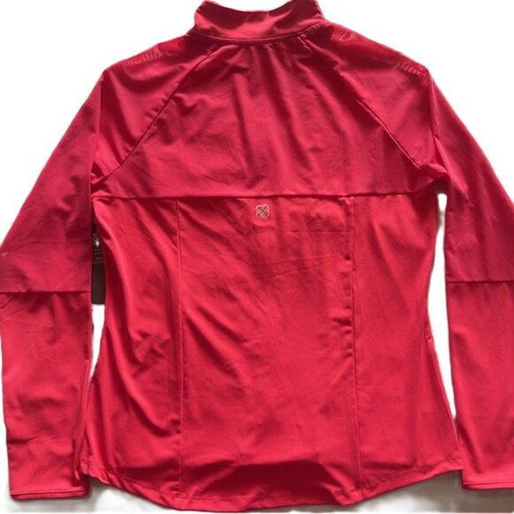 daisy fuentes Ladies Fit Athletic Top Large Full Zip Sheer Shoulders Back NWT - Picture 11 of 11